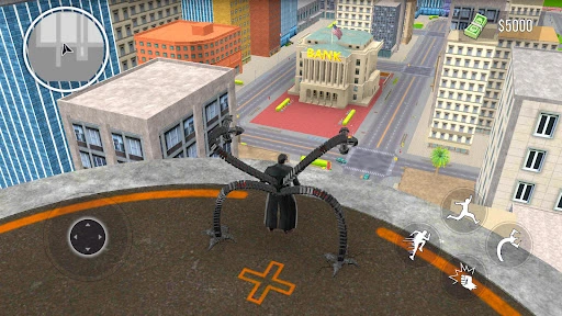 Superhero Crime Open World War screenshot: street chase with a police car